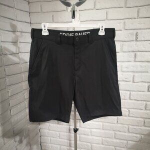 Eddie Bauer Men's Size 36 Dark Grey Flat Front Rainier Tech Chino Shorts